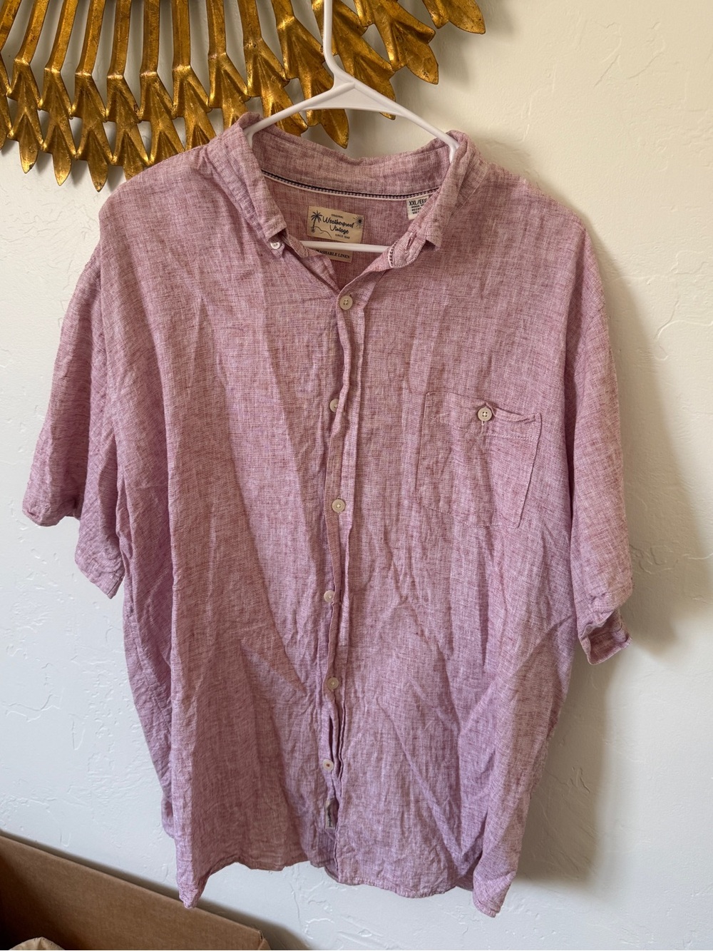 Men's weatherproof vintage linen button up